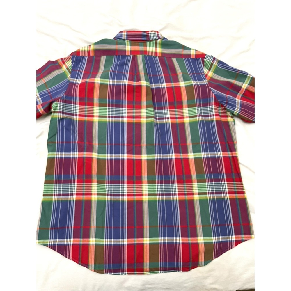 Polo Ralph Lauren Classic Fit Plaid Oxford Shirt XXL Colorful Flesh Pony‎ Preppy - Picture 3 of 7